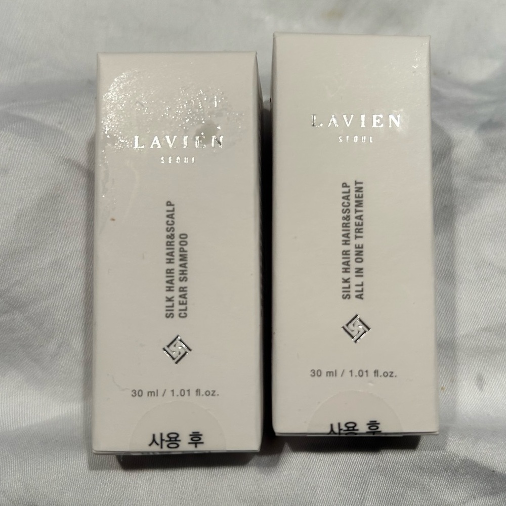 Lavien Silk Hair Shampoo and all in one treatment mini Set